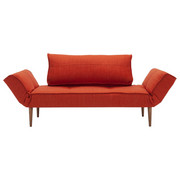 SCHLAFSOFA in Textil Orange - Dunkelbraun/Orange, Design, Holz/Textil (200/81/70cm) - Innovation