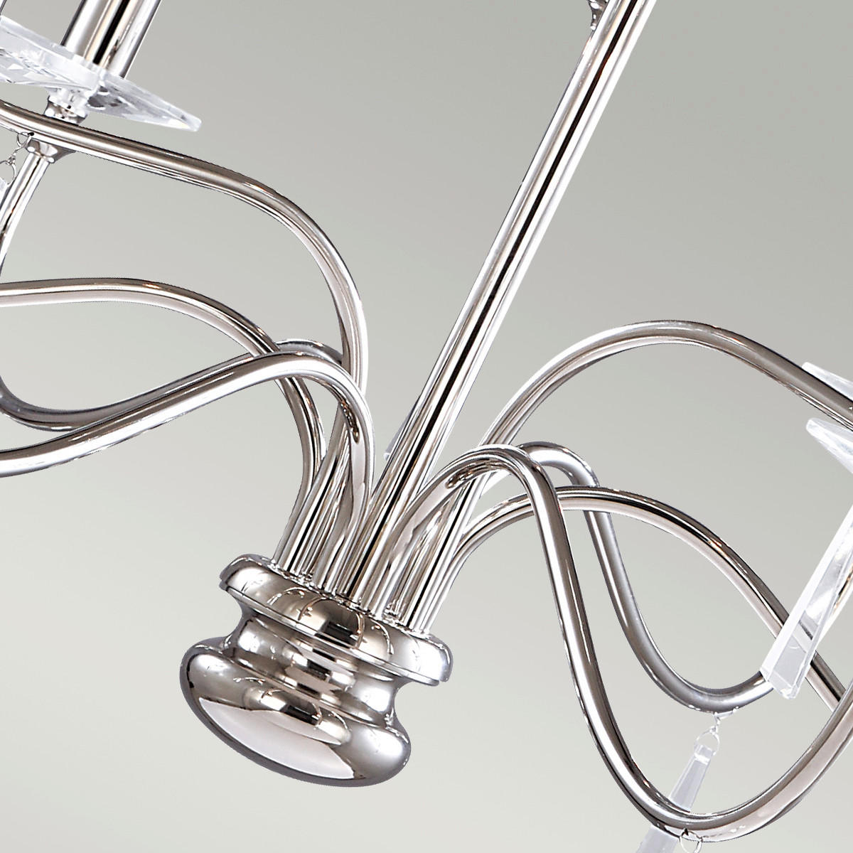 TAKKRONA Elstead Pol-Nickel 82/83 cm  - nickelfärgad, Klassisk, metall/glas (82/83cm) - Elstead Lighting