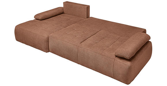 ECKSOFA  in Webstoff Dunkelorange  - Dunkelorange/Schwarz, KONVENTIONELL, Kunststoff/Textil (162/282cm) - Carryhome