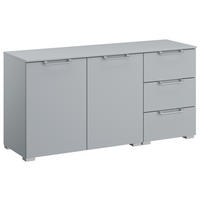 SIDEBOARD  in 120/61/42 cm  - Silberfarben/Hellgrau, Design, Holzwerkstoff/Kunststoff (120/61/42cm) - Novel