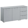 SIDEBOARD  120/61/42 cm 3 Schublade(n)  - Silberfarben/Hellgrau, Design, Holzwerkstoff/Kunststoff (120/61/42cm) - Novel
