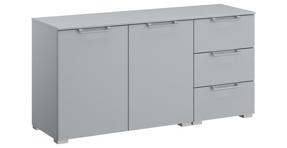 SIDEBOARD  120/61/42 cm 3 Schublade(n)  - Silberfarben/Hellgrau, Design, Holzwerkstoff/Kunststoff (120/61/42cm) - Novel