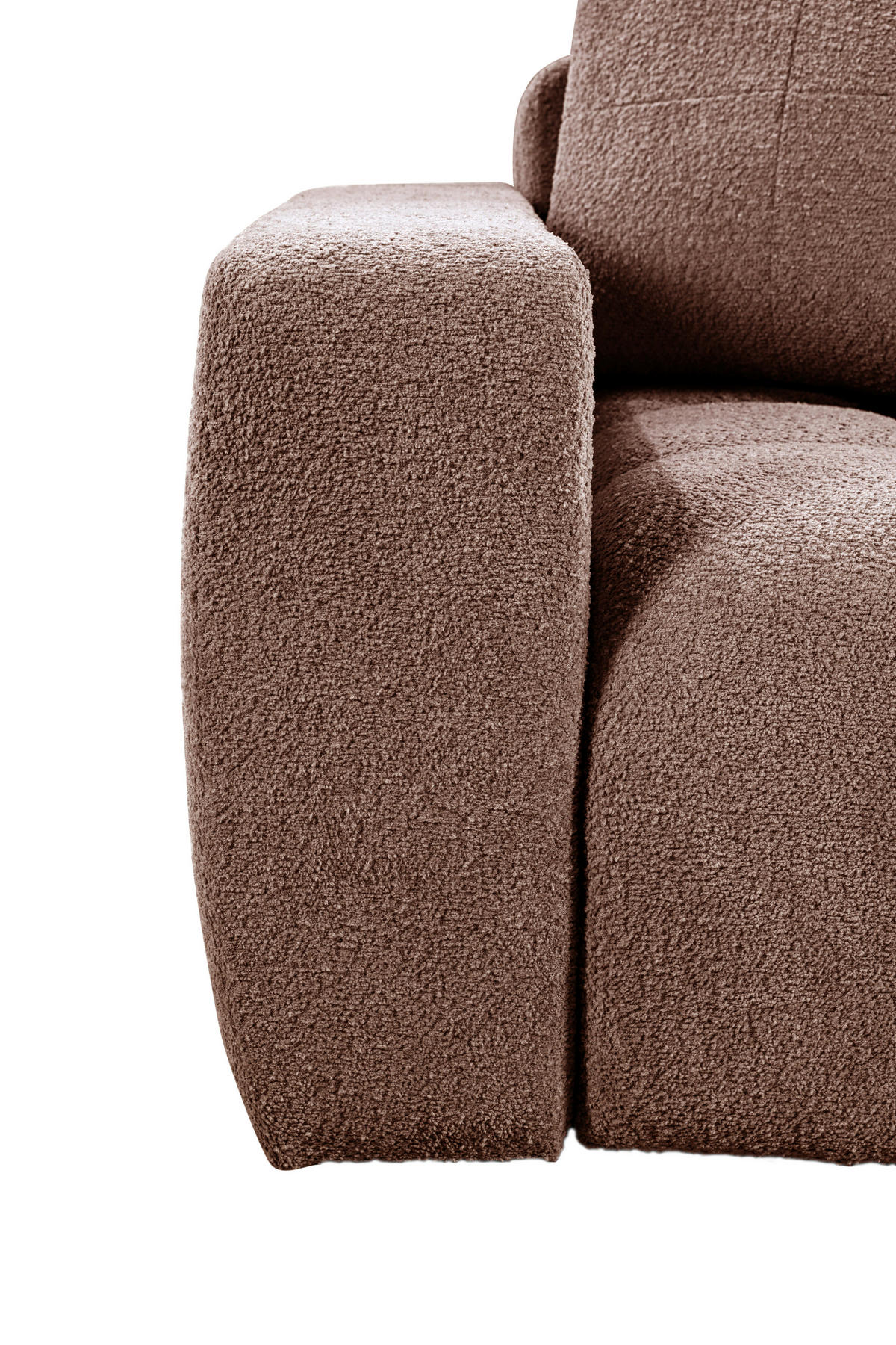 SCHLAFSOFA  mit Liegefunktion, Schlafen auf Sitzhöhe Struktur, Bouclé Altrosa  - Schwarz/Altrosa, Basics, Kunststoff/Textil (250/86/140cm) - Livetastic