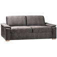 SCHLAFSOFA in Chenille Graubraun  - Eichefarben/Graubraun, KONVENTIONELL, Holz/Textil (230/86/97cm) - Novel