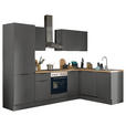 ECKKÜCHE 280/175 cm  in Graphitfarben  - Schwarz/Graphitfarben, Basics, Holzwerkstoff/Metall (280/175cm) - Xora