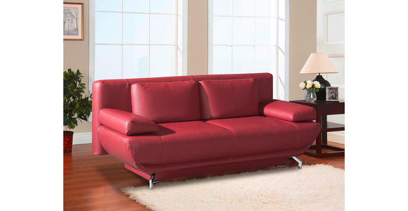 SCHLAFSOFA  in Echtleder Dunkelgrau  - Chromfarben/Dunkelgrau, Design, Leder/Metall (210/87/97cm) - Dieter Knoll