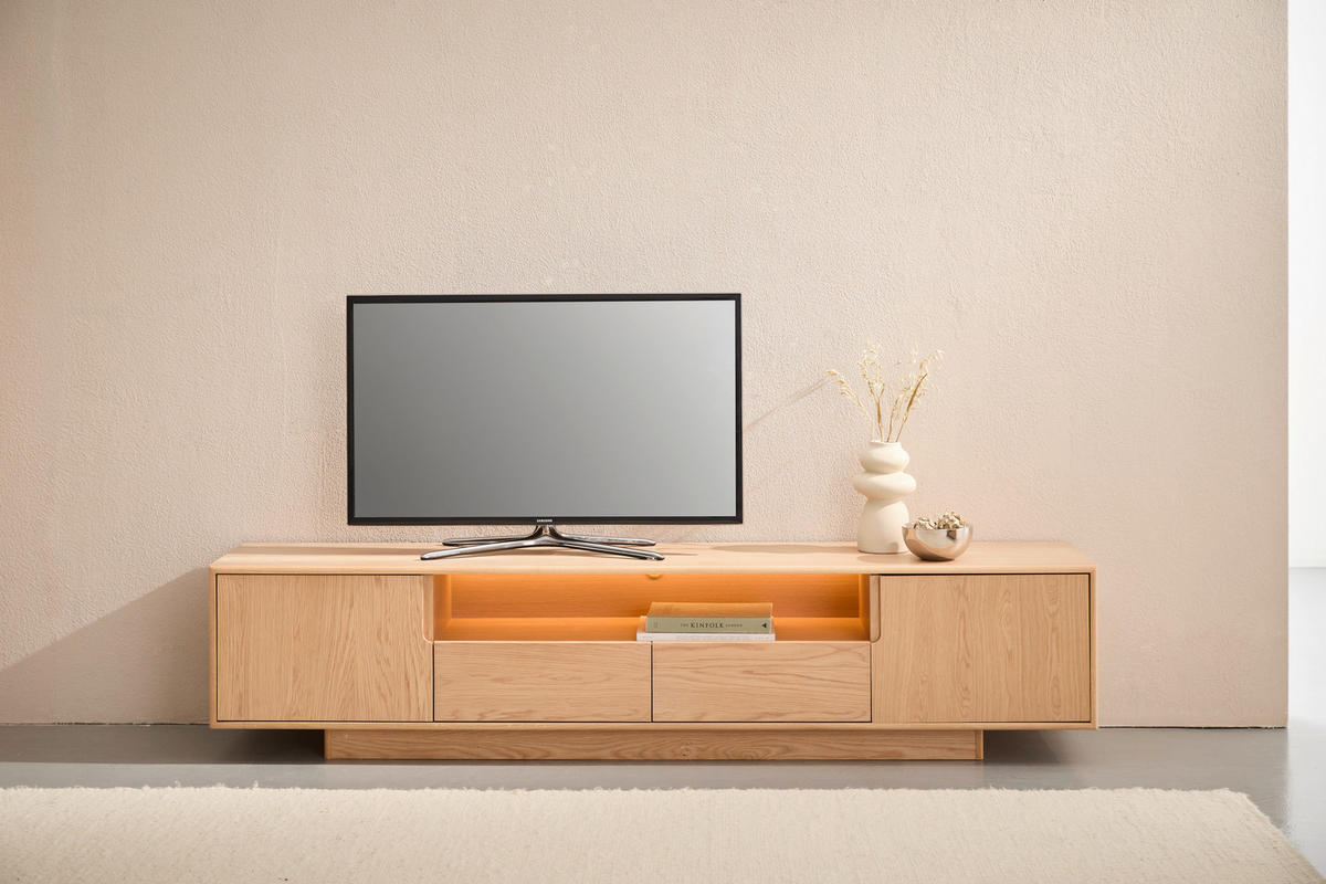 LOWBOARD Lofty Lou 200/45/40 cm 2 Schublade(n)  - Eichefarben/Naturfarben, Design, Holz/Holzwerkstoff (200/45/40cm) - Livetastic