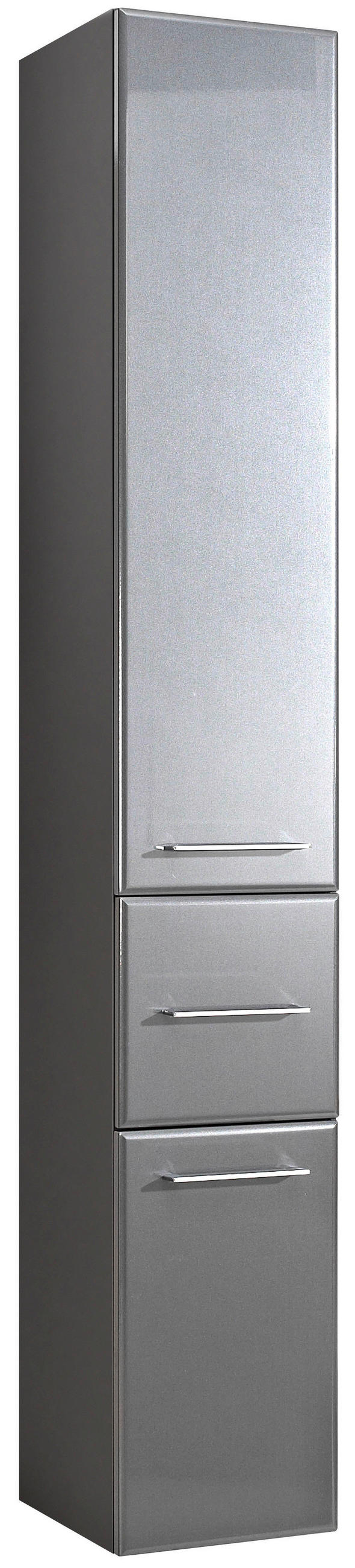 HOCHSCHRANK 30/185,5/33 cm  - Chromfarben/Anthrazit, Basics, Glas/Holzwerkstoff (30/185,5/33cm) - Pelipal