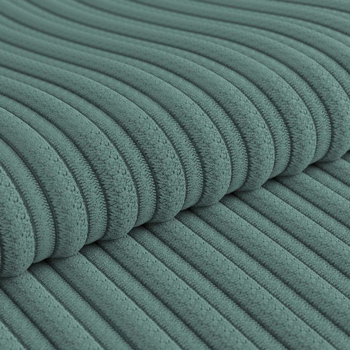 ECKSOFA ZERO Azurblau Cord Zierkissen, Rückenkissen  - Azurblau/Schwarz, Trend, Textil/Metall (286/173cm) - Livetastic