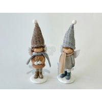 KARÁCSONYI FIGURA - többszínű, Basics, textil (22cm)