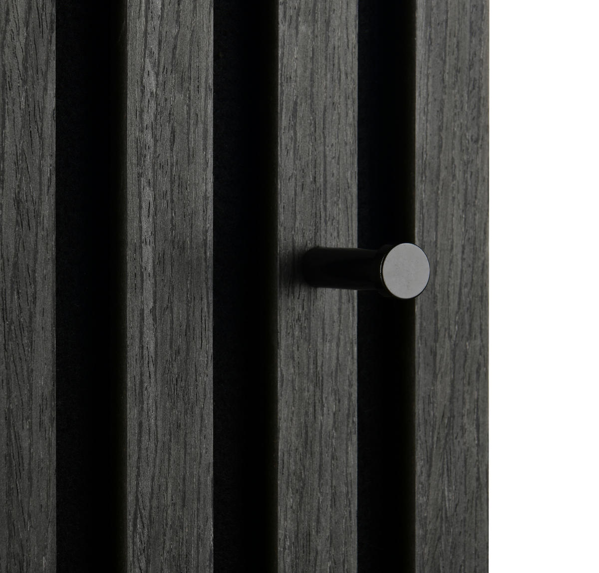 TÜRGARDEROBE  in furniert Schwarz, Eiche dunkel  - Eiche dunkel/Schwarz, MODERN, Holzwerkstoff/Textil (30/100/1,7cm) - Milino