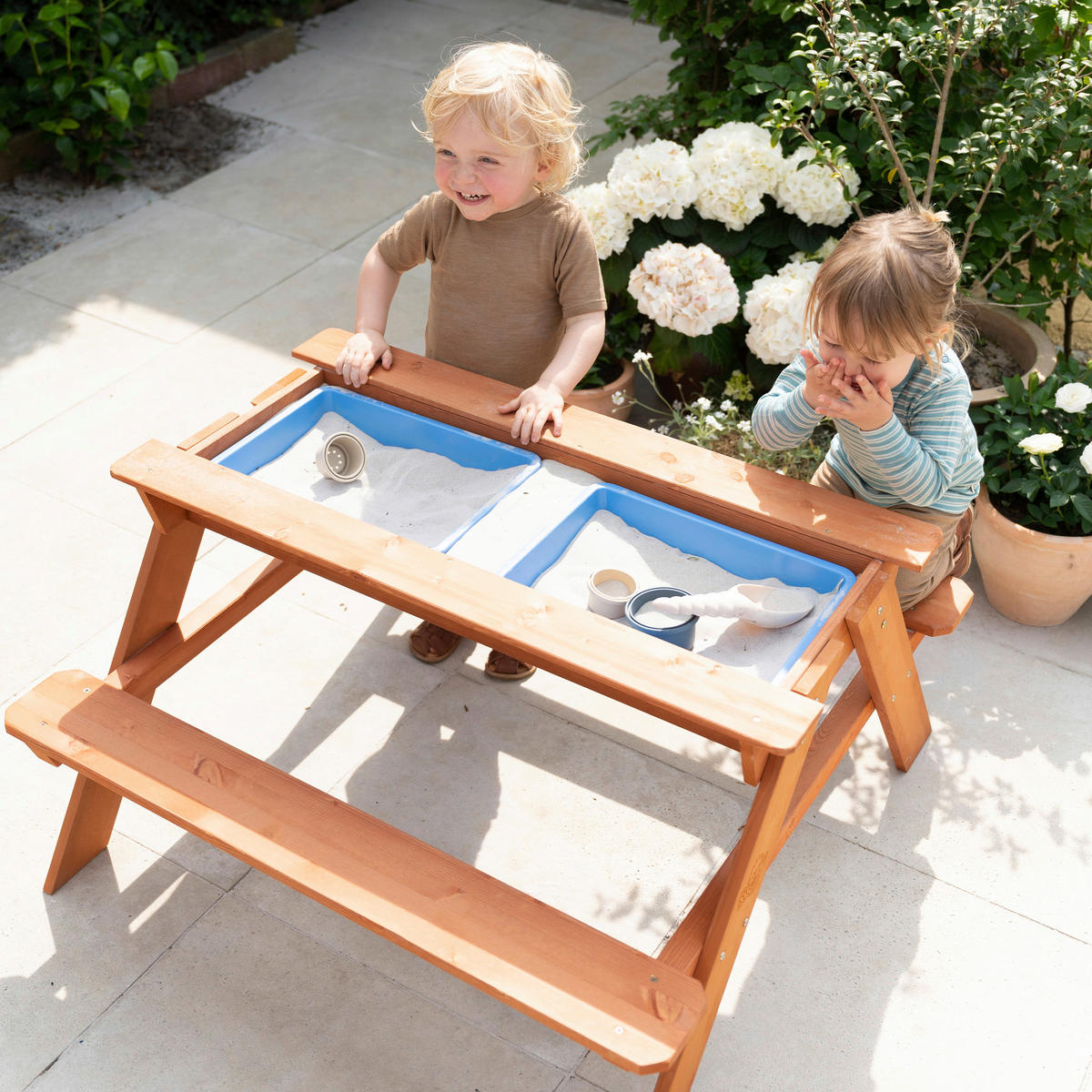 SAND- UND WASSERTISCH  - Braun, KONVENTIONELL, Holz/Kunststoff (89/50,5/89cm) - Ambia Garden