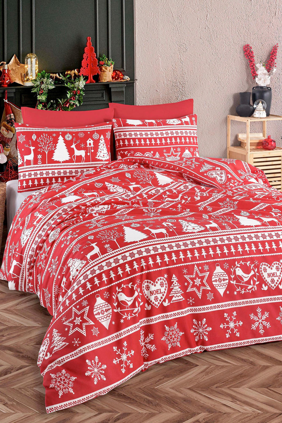 BETTWÄSCHE Snowmas 200/200 cm  - Multicolor, Basics, Textil (200/200cm) - X-Mas