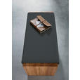 GARDEROBENBANK  in 88/44/42 cm  - Anthrazit/Buchefarben, MODERN, Leder/Holz (88/44/42cm) - Linea Natura