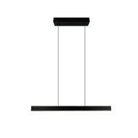 LED-HÄNGELEUCHTE Croom 120/10/60-180 cm  - Schwarz/Weiß, Design, Kunststoff/Metall (120/10/60-180cm)