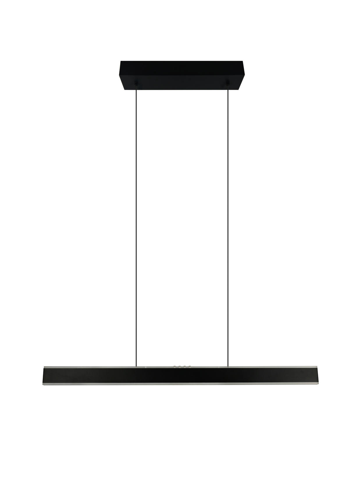 LED-HÄNGELEUCHTE 120/10/60-180 cm  - Schwarz/Weiß, Design, Kunststoff/Metall (120/10/60-180cm)