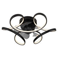 STROPNI VENTILATOR   //3000-6000 K// - črna/opal, Design, kovina/umetna masa (56/21cm) - Globo