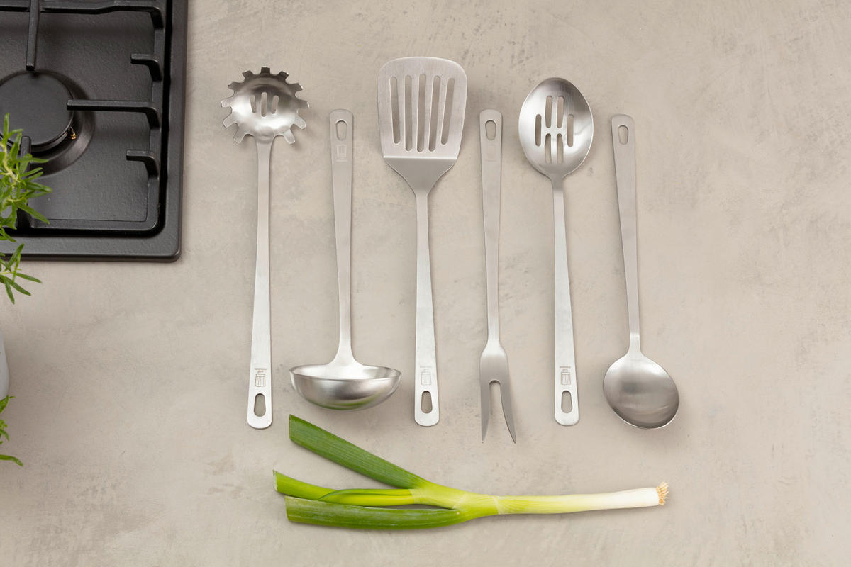 KÜCHENHELFERSET Chefkoch  - Edelstahlfarben, Basics, Metall - Chefkoch+Fackelmann