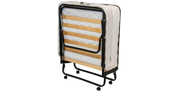 KLAPPBETT 80/200 cm in - Anthrazit/Weiß, Basics, Textil/Metall (80/200cm) - Carryhome