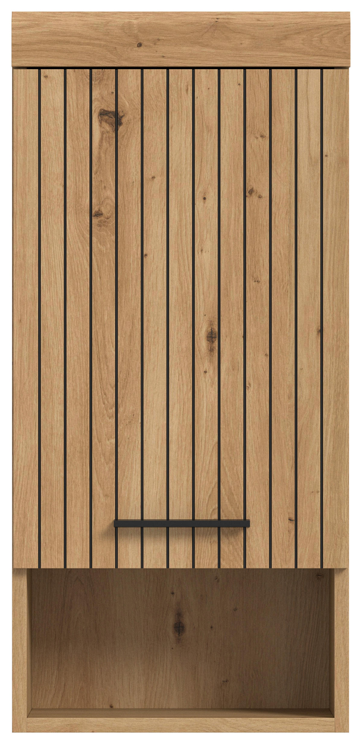 ZÁVESNÁ SKRINKA, dub artisan, dub artisan, 37/79/24 cm - čierna/dub artisan, Trend, kompozitné drevo/plast (37/79/24cm) - MID.YOU