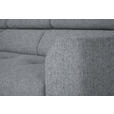 ECKSOFA in Webstoff Hellgrau  205/280 cm  - Hellgrau/Schwarz, Design, Textil/Metall (205/280cm) - Xora