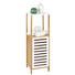 BADEZIMMERREGAL Holz Bambus Braun, Weiß - Braun/Weiß, Holz/Metall (30/96/30cm)