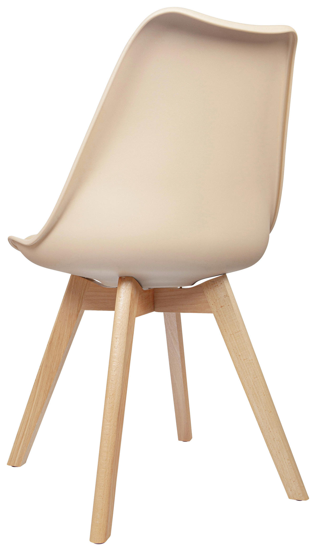 STUHL-SET 4 Stück  in Lederlook  - Beige/Buchefarben, MODERN, Holz/Textil (48/87/56cm) - MID.YOU
