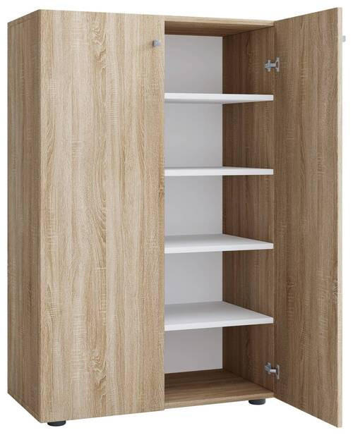 SCHUHSCHRANK  in 70/110/39 cm  - Schwarz/Grau, KONVENTIONELL, Holzwerkstoff/Kunststoff (70/110/39cm) - MID.YOU