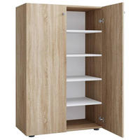 SCHUHSCHRANK  in 70/110/39 cm  - Schwarz/Grau, KONVENTIONELL, Holzwerkstoff/Kunststoff (70/110/39cm) - MID.YOU