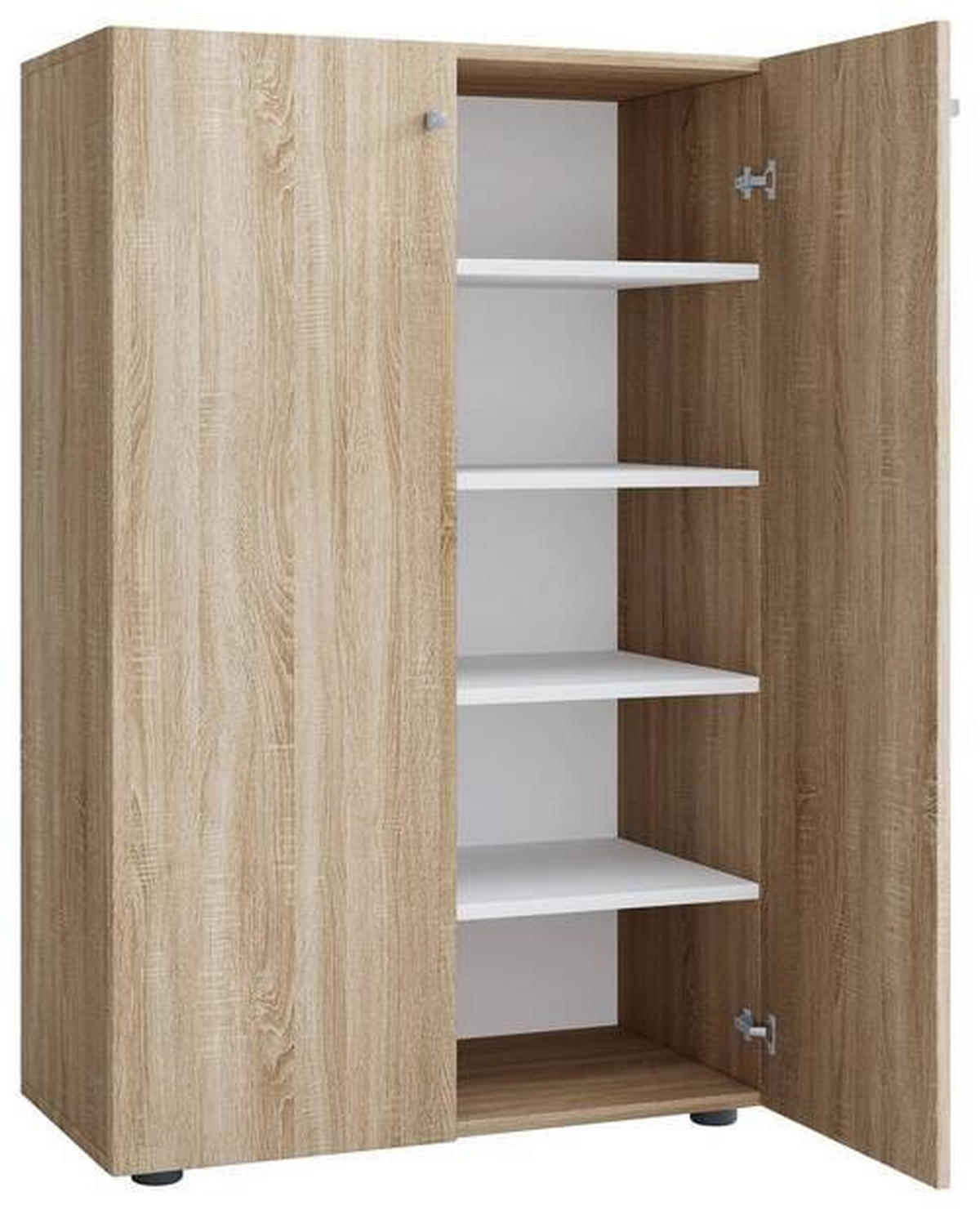 SCHUHSCHRANK  in 70/110/39 cm  - Schwarz/Grau, KONVENTIONELL, Holzwerkstoff/Kunststoff (70/110/39cm) - MID.YOU