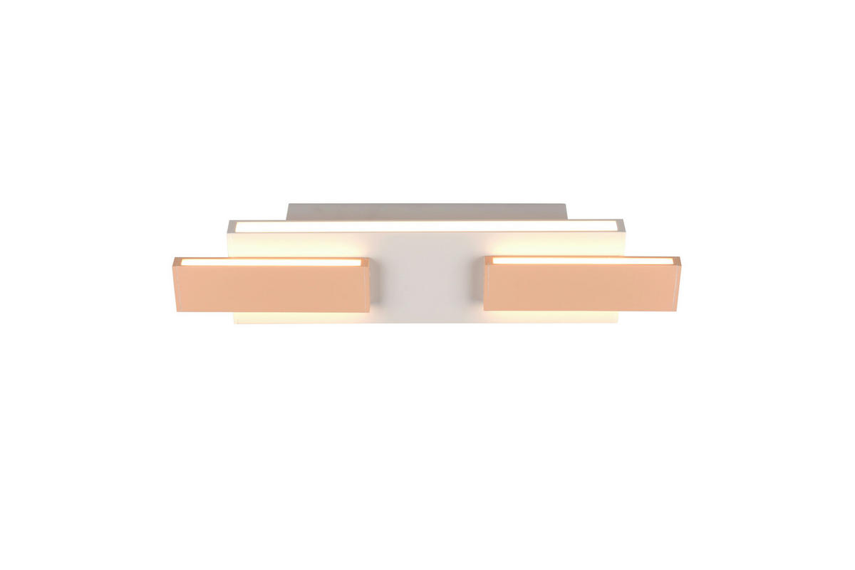 LED-WANDLEUCHTE Rivera 36/8/7 cm   - Aprikose/Grau, Design, Metall (36/8/7cm) - Musterring