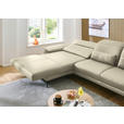 ECKSOFA in Echtleder Naturfarben  - Schwarz/Naturfarben, Design, Leder/Metall (193/332cm) - Dieter Knoll