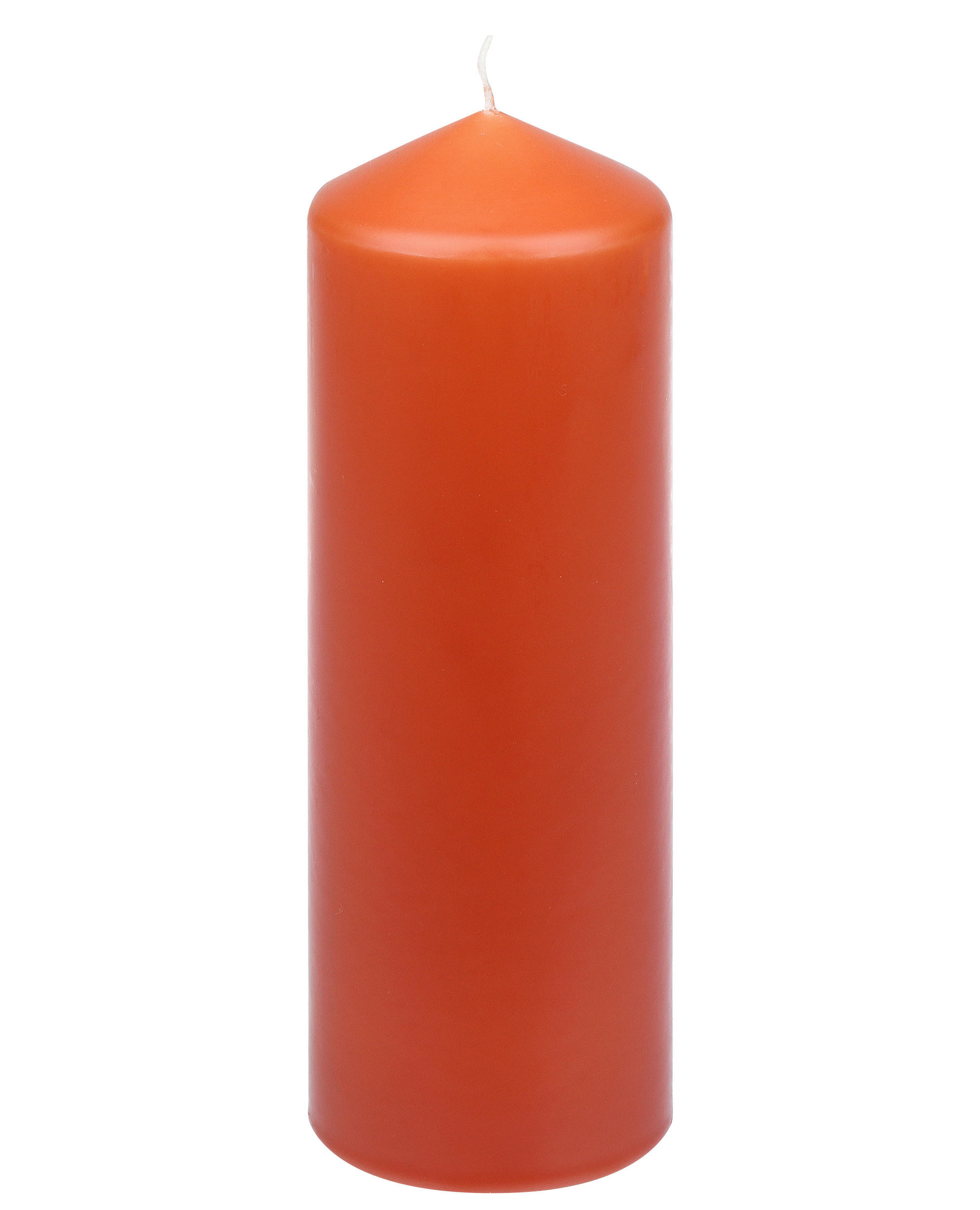STUMPENKERZE  - Dunkelorange, Basics, Naturmaterialien (6,7/20,0cm)