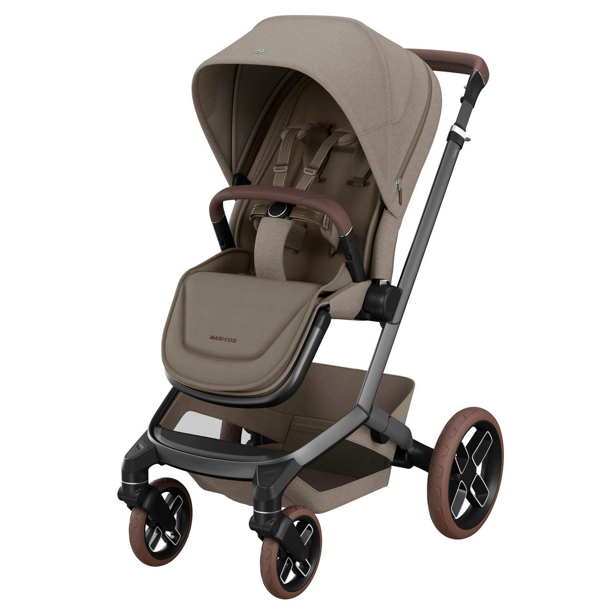 KINDERWAGENSET Fame Bundle  - Graubraun, Basics - Maxi-Cosi
