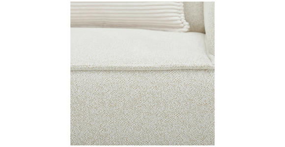 ECKSOFA in Chenille Creme  188/280 cm  - Creme/Schwarz, KONVENTIONELL, Kunststoff/Textil (188/280cm) - Carryhome