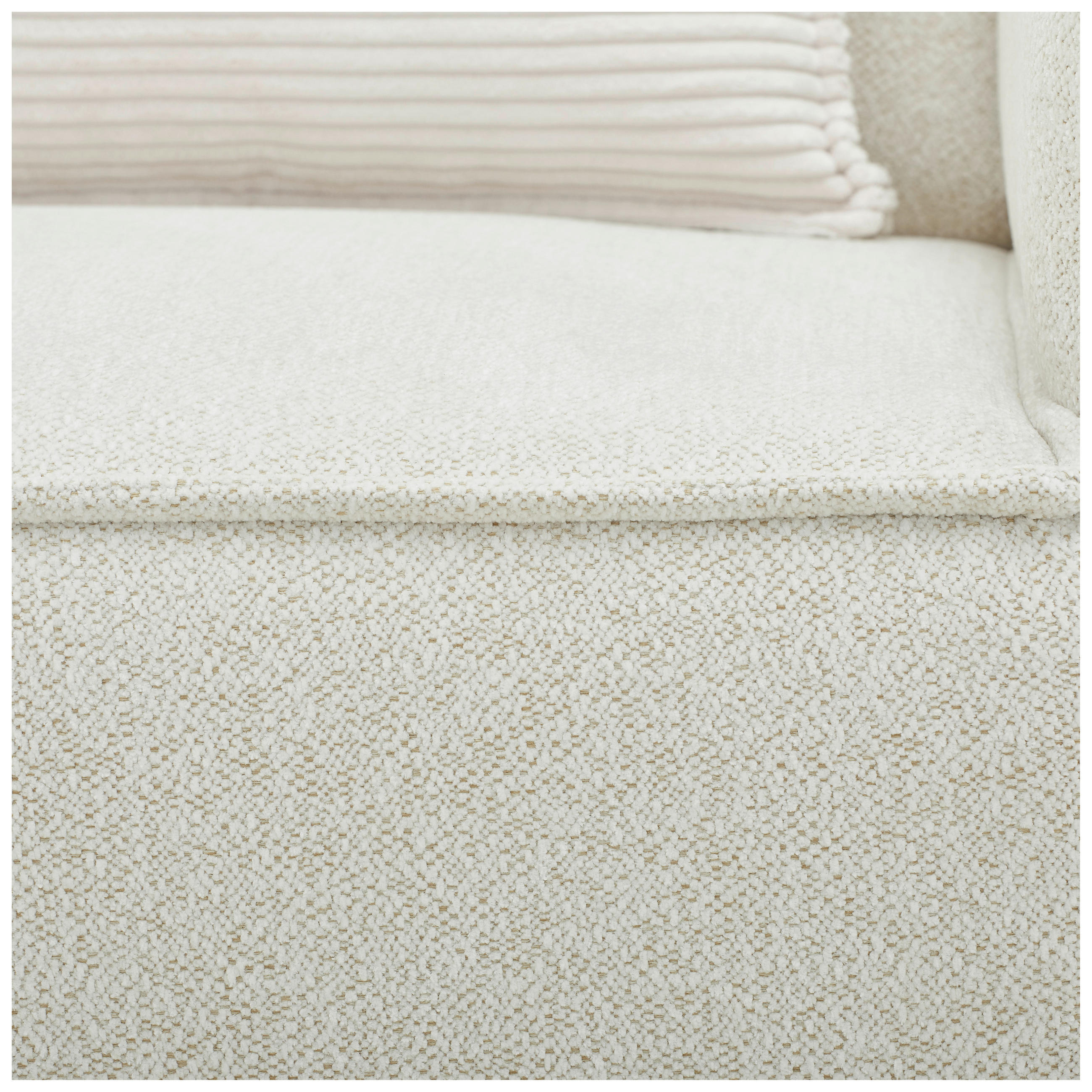 Thumbnail - Carryhome Ecksofa, Creme, Textil, 4-Sitzer, Ottomane rechts, L-Form, 280x188 cm, Stoffauswahl, seitenverkehrt erhältlich...