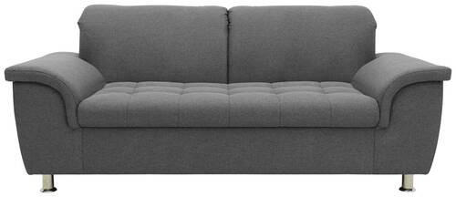 2-SITZER-SOFA Webstoff Grau  - Chromfarben/Grau, KONVENTIONELL, Textil/Metall (190/81/97cm) - MID.YOU