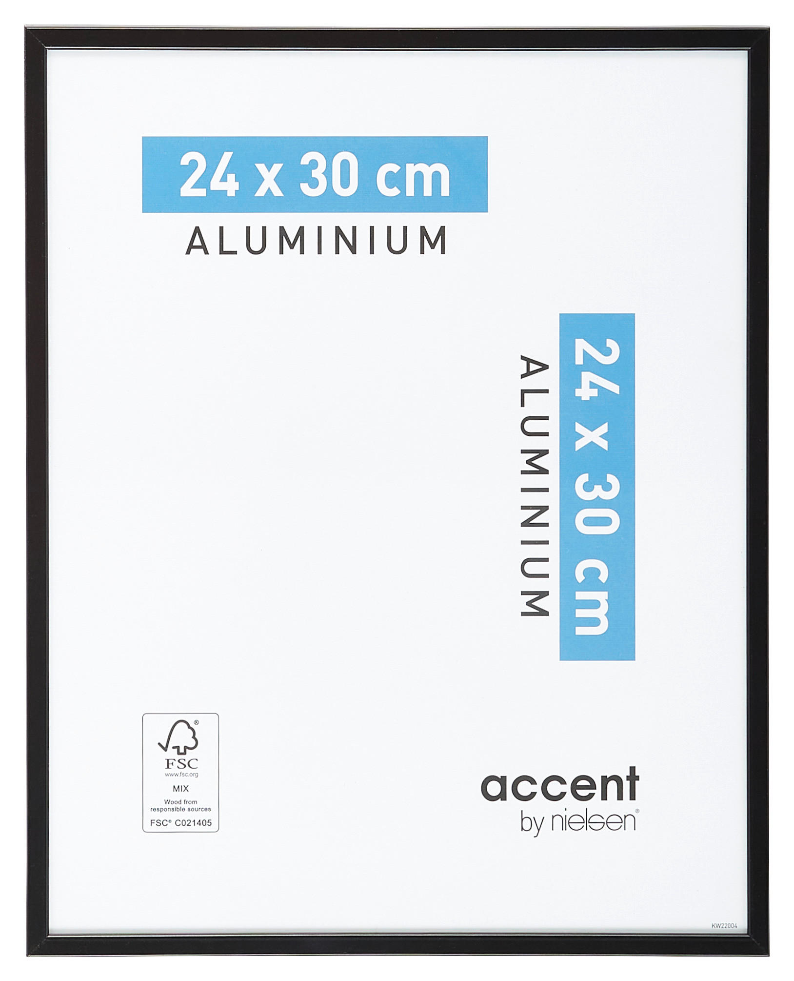 BILDERRAHMEN 24/30 cm  - Schwarz, Basics, Glas/Metall (24/30cm) - Nielsen