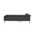 ECKSOFA in Chenille Dunkelgrau 205/280 cm - Dunkelgrau/Schwarz, Design, Textil/Metall (205/280cm) - Xora