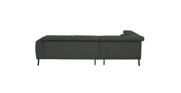 ECKSOFA in Chenille Dunkelgrau 205/280 cm - Dunkelgrau/Schwarz, Design, Textil/Metall (205/280cm) - Xora