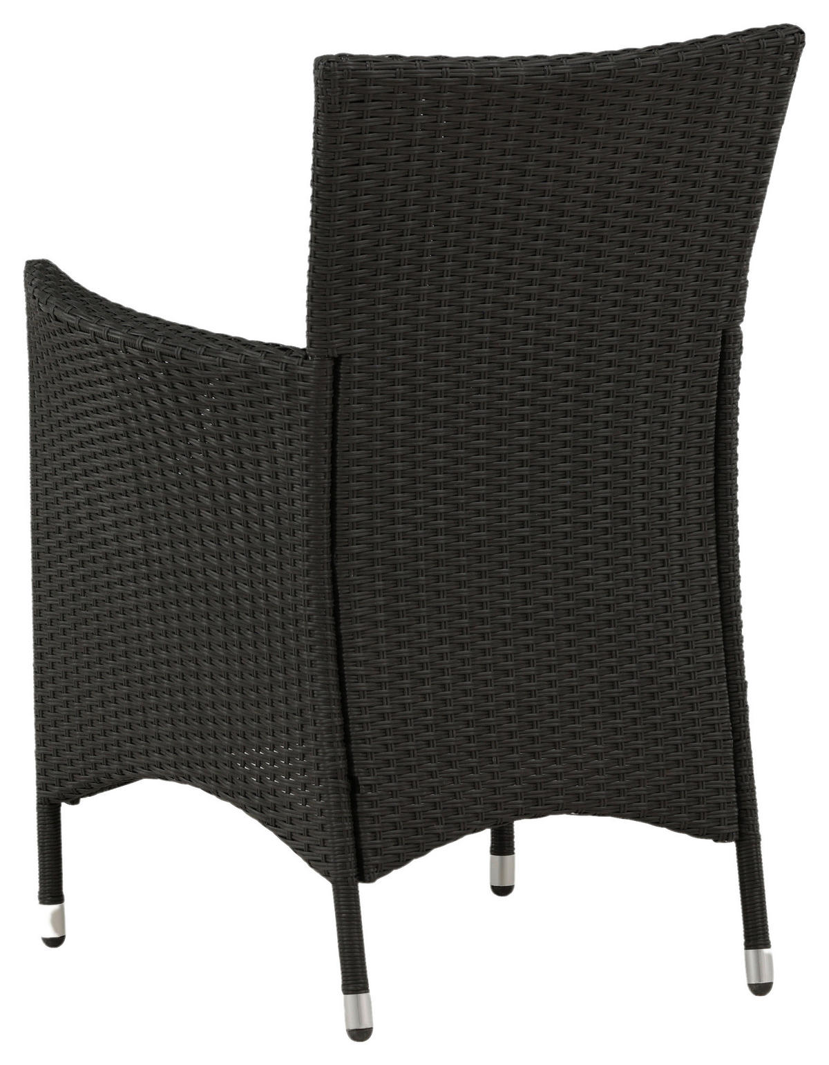 STAPELSESSEL Stahl Schwarz, Silberfarben  - Silberfarben/Schwarz, KONVENTIONELL, Kunststoff/Metall (60/88/60cm) - Gardenson