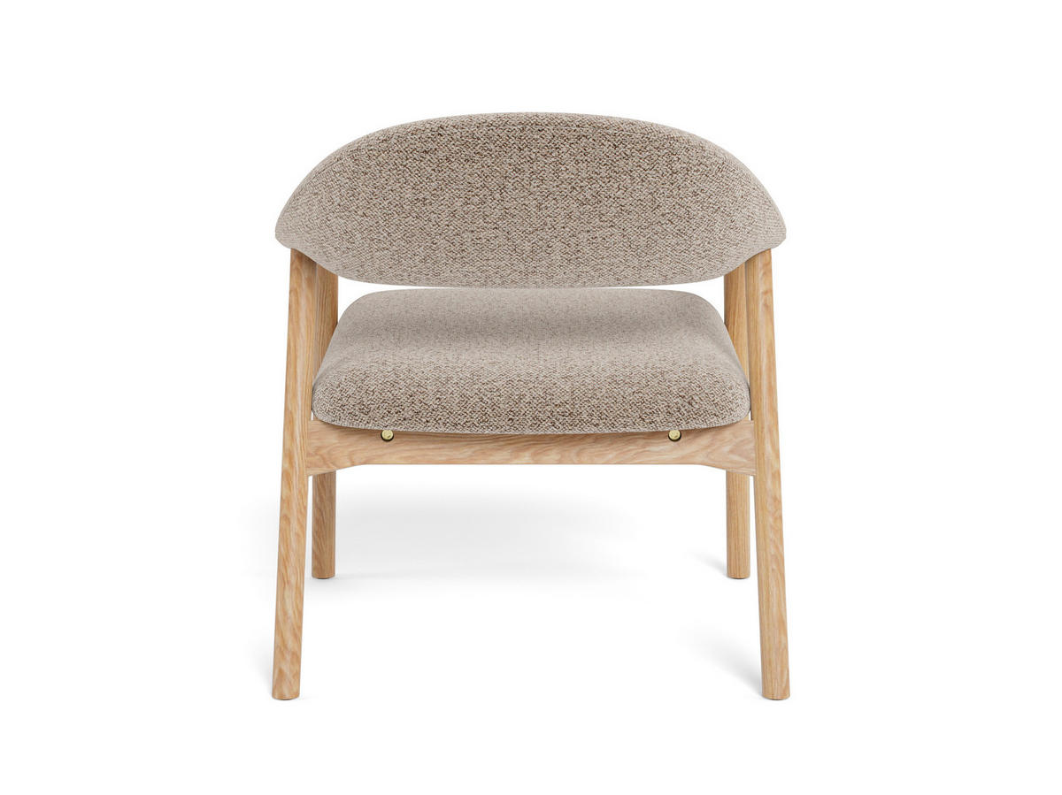 LOUNGEFÅTÖLJ beige  - beige/ekfärgad, Trend, trä/textil (71/77/71cm) - MID.YOU