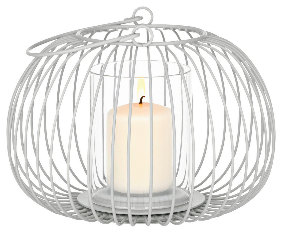 LATERNE - Hellgrau, KONVENTIONELL, Metall (20,0/24,1cm) - Blomus