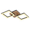 LED-DECKENLEUCHTE 18 W    46/22,5/7 cm  - Dunkelbraun/Opal, Design, Holz/Kunststoff (46/22,5/7cm) - Globo