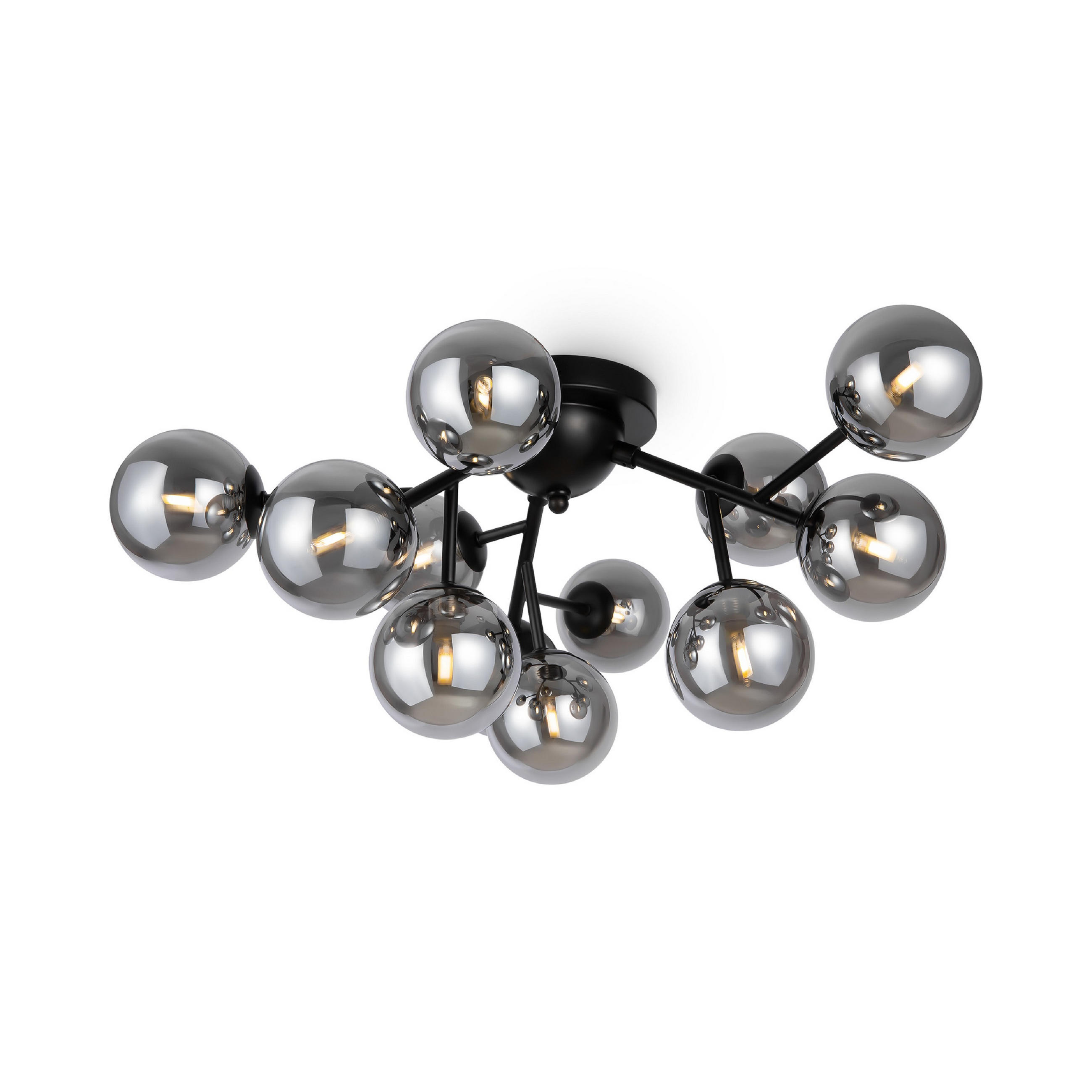 DECKENLEUCHTE 60/20/60 cm   - Schwarz, Trend, Glas/Metall (60/20/60cm) - MAYTONI