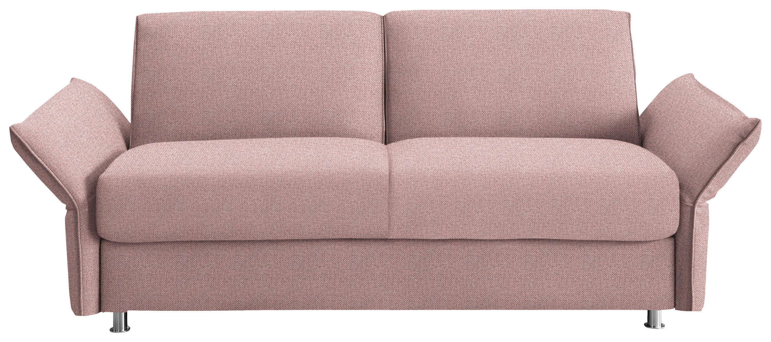 SCHLAFSOFA  in Flachgewebe Altrosa  - Chromfarben/Altrosa, Design, Textil/Metall (194-234/88/101cm) - Bali