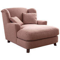 XXL-SESSEL in Flachgewebe Altrosa  - Dunkelbraun/Altrosa, Modern, Textil (109/104/145cm) - Sit & More
