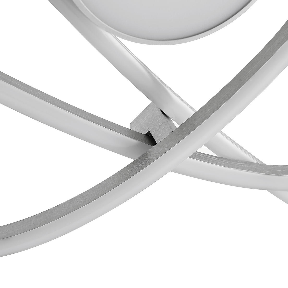 LED-TAKLAMPA Cuva 58 W 101/43/8,5 cm  - nickelfärgad, Design, metall/plast (101/43/8,5cm) - Novel