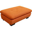 ECKSOFA  in Mikrofaser Orange  290/198 cm  - Schwarz/Orange, Design, Textil/Metall (290/198cm) - Xora