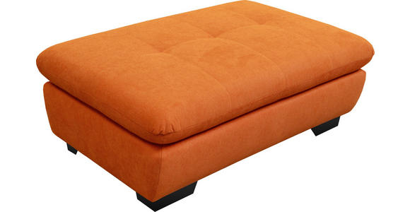 ECKSOFA  in Mikrofaser Orange  290/198 cm  - Schwarz/Orange, Design, Textil/Metall (290/198cm) - Xora